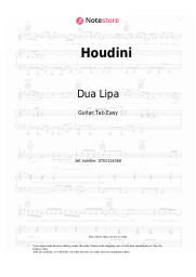 Sheet music, chords Dua Lipa - Houdini