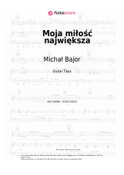 Sheet music, chords Michał Bajor - Moja miłość największa