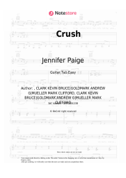 Sheet music, chords Jennifer Paige - Crush