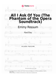 Sheet music, chords Emmy Rossum, Patrick Wilson, Andrew Lloyd Webber - All I Ask Of You (The Phantom of the Opera Soundtrack)