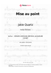 Sheet music, chords Jakie Quartz - Mise au point