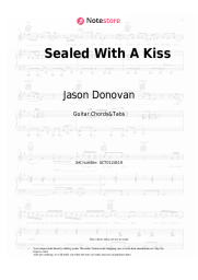 Sheet music, chords Jason Donovan - Sealed With A Kiss