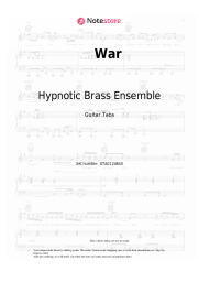 Sheet music, chords Hypnotic Brass Ensemble - War