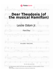 Sheet music, chords Leslie Odom Jr., Lin-Manuel Miranda - Dear Theodosia (of the musical Hamilton)