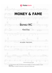 Sheet music, chords Bonez MC, Ufo361 - MONEY & FAME
