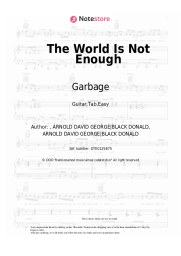 Sheet music, chords Garbage - The World Is Not Enough