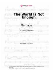 Sheet music, chords Garbage - The World Is Not Enough