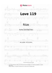 Sheet music, chords Riize - Love 119