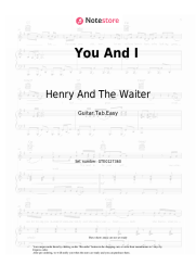 Sheet music, chords Henry And The Waiter - You And I