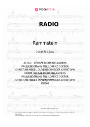 Sheet music, chords Rammstein -  RADIO