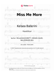 Sheet music, chords Kelsea Ballerini - Miss Me More