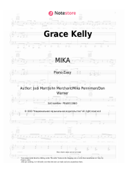 Sheet music, chords MIKA - Grace Kelly
