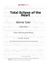 Sheet music, chords Bonnie Tyler - Total Eclipse of the Heart