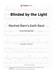 Sheet music, chords Manfred Mann's Earth Band - Blinded by the Light