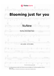 Sheet music, chords NuNew, Paul Kim - Blooming just for you