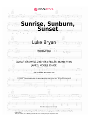 Sheet music, chords Luke Bryan - Sunrise, Sunburn, Sunset