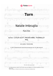 Sheet music, chords Natalie Imbruglia - Torn