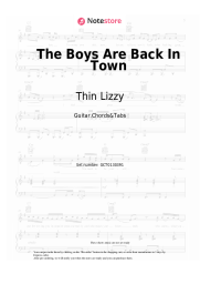 Sheet music, chords Thin Lizzy - The Boys Are Back In Town