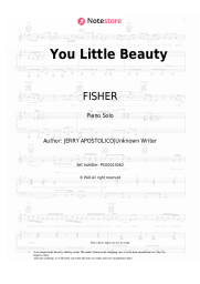 Sheet music, chords FISHER - You Little Beauty