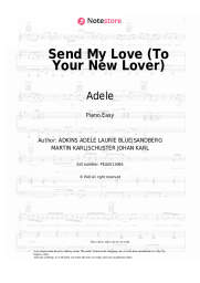Sheet music, chords Adele - Send My Love (To Your New Lover)