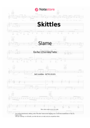 Sheet music, chords Slame - Skittles