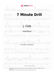 Sheet music, chords J. Cole - 7 Minute Drill