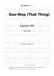 Sheet music, chords Lauryn Hill - Doo-Wop (That Thing)