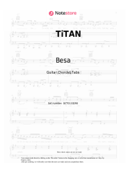 Sheet music, chords Besa - TiTAN