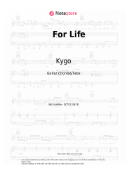 Sheet music, chords Kygo, Zak Abel, Nile Rodgers - For Life