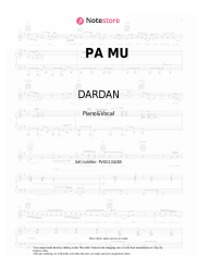 Sheet music, chords DARDAN, Azet - PA MU