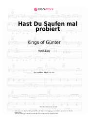 Sheet music, chords Kings of Günter, Reis Against The Spülmachine - Hast Du Saufen mal probiert