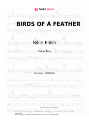 Sheet music, chords Billie Eilish - BIRDS OF A FEATHER