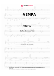 Sheet music, chords Fourty, Bausa - VEMPA