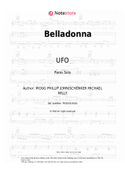 Sheet music, chords UFO - Belladonna