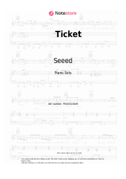 Sheet music, chords Seeed - Ticket