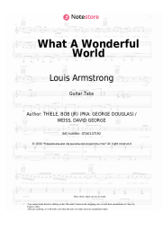 Sheet music, chords Louis Armstrong - What A Wonderful World