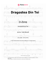 Sheet music, chords O-Zone - Dragostea Din Tei