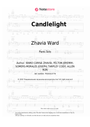 Sheet music, chords Zhavia Ward - Candlelight