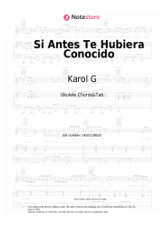 Sheet music, chords Karol G - Si Antes Te Hubiera Conocido