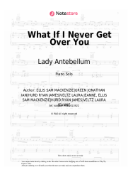 Sheet music, chords Lady Antebellum - What If I Never Get Over You