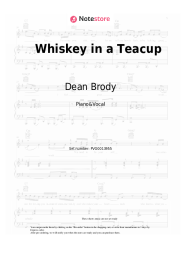 Sheet music, chords Dean Brody - Whiskey in a Teacup