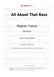 Sheet music, chords Meghan Trainor - All About That Bass