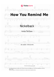 Sheet music, chords Nickelback - How You Remind Me