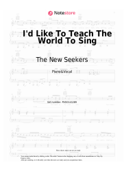 Sheet music, chords The New Seekers - I'd Like To Teach The World To Sing