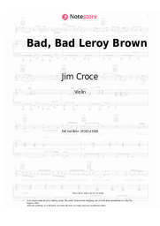 Sheet music, chords Jim Croce - Bad, Bad Leroy Brown