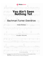 Sheet music, chords Bachman-Turner Overdrive - You Ain't Seen Nothing Yet