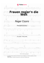 Sheet music, chords Roger Cicero - Frauen regier'n die Welt