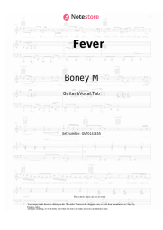 Sheet music, chords Boney M - Fever