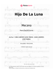Sheet music, chords Mecano - Hijo De La Luna
