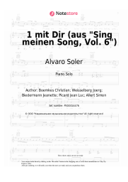 Sheet music, chords Alvaro Soler - 1 mit Dir (aus Sing meinen Song, Vol. 6)